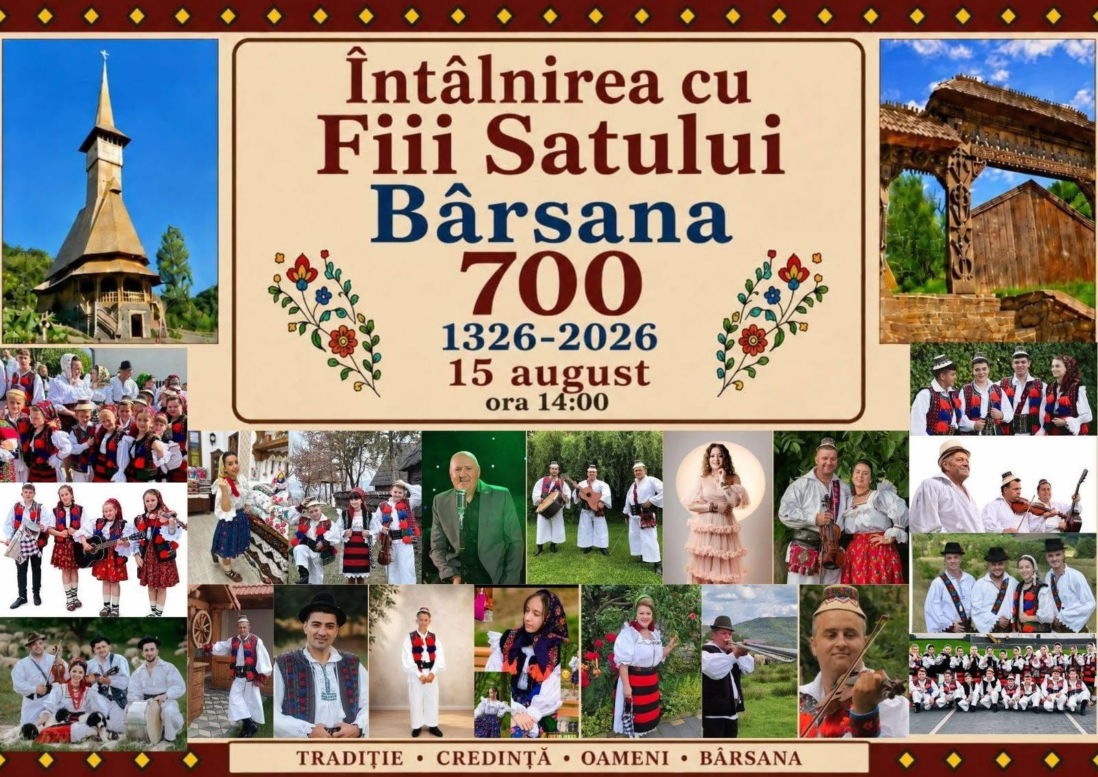 Primăria Bârsana, Maramureș. pregătește o sărbătoare de amploare pentru cei 700 de ani de istorie: tradiție, credință și întâlnirea fiilor satului!