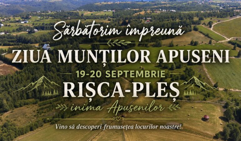 Comuna Rișca, județul Cluj, devine, pentru două zile, inima Apusenilor: „Ziua Munților Apuseni” aduce tradiția, cântecul și portul popular în prim-plan!
