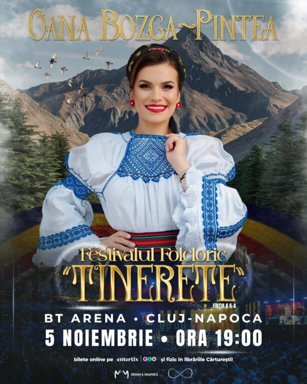 Festivalul Folcloric „Tinerețe” ajunge la cea de-a VI-a ediție și aduce folclorul românesc pe scena BT Arena din Cluj-Napoca, joi, 5 noiembrie!