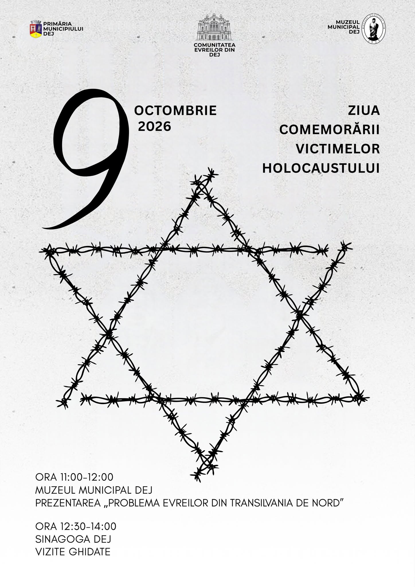Municipiul Dej, județul Cluj, își păstrează memoria: mărturii despre trecut și vizite la Sinagogă, pe 9 octombrie!