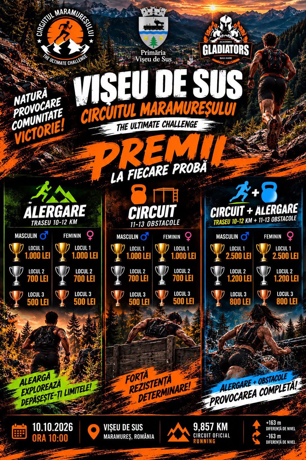 Vișeu de Sus găzduiește „Circuitul Maramureșului – The Ultimate Challenge”: alergare și obstacole pentru iubitorii sportului!
