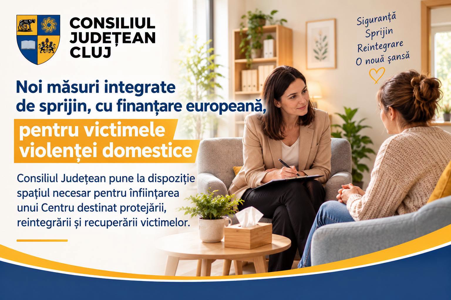 Consiliul Județean Cluj susține înființarea unui centru pentru victimele violenței domestice, cu finanțare europeană!