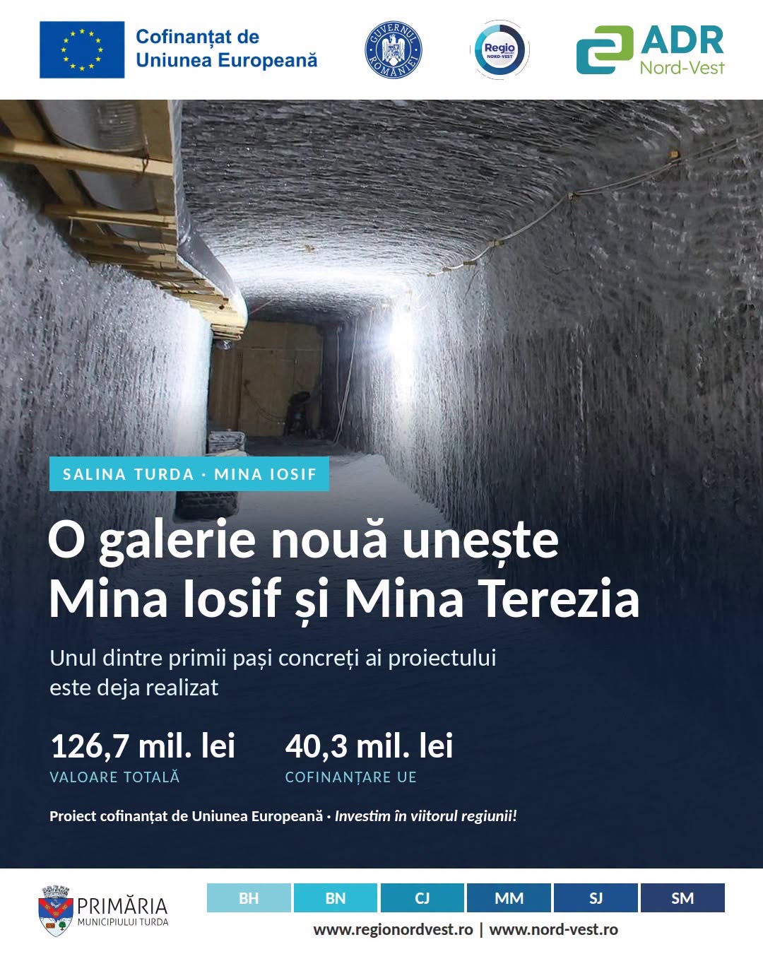 Salina Turda își extinde circuitul turistic: o nouă galerie subterană face legătura între Minele Iosif și Terezia!
