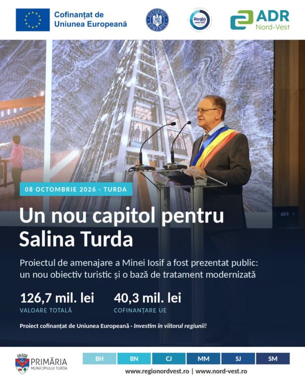 Salina Turda se extinde cu o investiție de 126,7 milioane de lei. Cum va arăta Mina Iosif și când va fi deschisă turiștilor